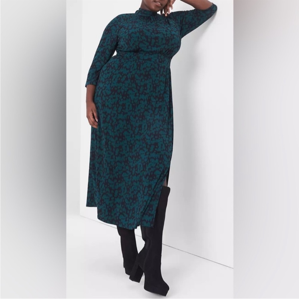 Tie-Neck Open Back Midi Dress